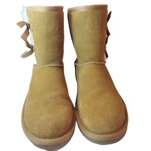 💸$16 Koolaburra By Uggs Mid Height Suede Leather Boots Women's Size 5 EUC